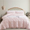 Tospass Housse de Couette Bohème Style 140x200cm Rose Tuftée Broderie Parure de lit Boho Ado Fille avec Fermeture Éclair Parure Housse Couette en Microfibre avec 1 Taie d'oreiller 65x65cm