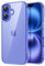 JETech Case for iPhone 16 6.1-Inch, Non-Yellowing Shockproof Phone Bumper Cover, Anti-Scratch Clear Back (Ultramarine)