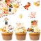 Gleevio Essbare Tortendeko Bauernhof Geburtstag Deko,40 Stück Kuchen Deko Bauernhof Essbar,Esspapier Traktor Tortendeko Geburtstag,Bauernhof Tiere Cupcake Topper,Nutztiere Muffin Deko Kindergeburtstag