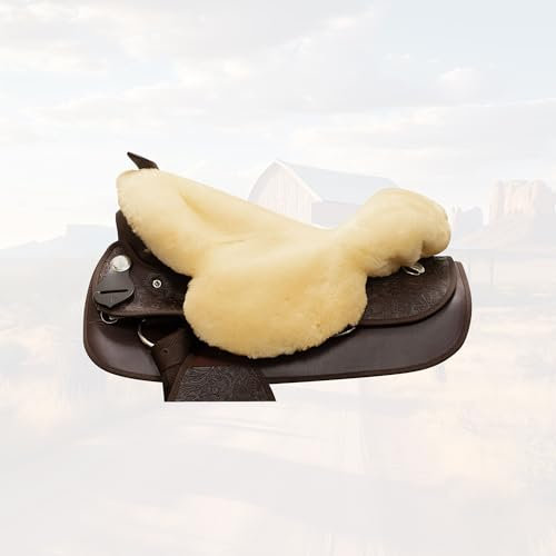 CALEVO Lammfell Sattelsitzbezug für Westernsattel