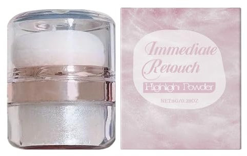 Shimmer Powder for Face, Body Glitter Highlighter, 3 g Glow Dust, Glowing Skin, Brightening Fairy Shine, Perfect for Contouring and radiant makeup for women,
