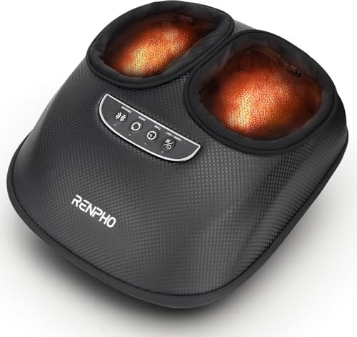 RENPHO Solheel Foot Massager, Shiatsu Foot Massage with Heat | 3 Compression Modes, 2 Kneading Speeds, 2 Kneading Directions, 2 Timers, Fits up to UK Size 12, Gift for Women Men