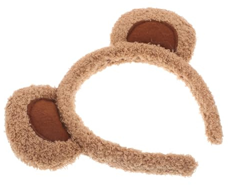 Bärenohren Stirnband aus Plüsch für Halloween Feier, Süßes Haaraccessoire | Braun, Dehnbares Stirnband für Haar und Bärenkostüm, Resistent gegen Deformation, für Cosplay und Fotos