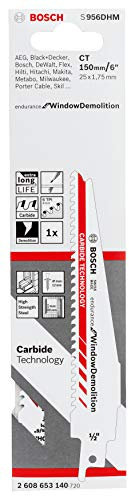 Bosch Professional Säbelsägeblatt S 956 DHM Endurance for Window Demolition (Länge 150 mm, Zubehör Säbelsäge)