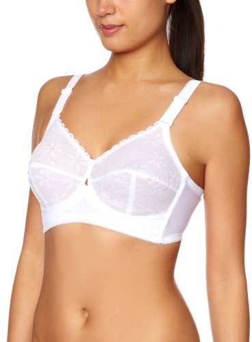 Berlei Women's Classic Full Cup Wireless Bra, B510, White, 44E