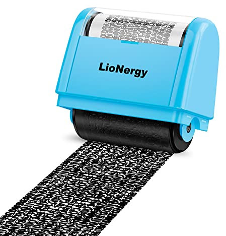 Identität Schutz Roller Stempel lionergy breit Roller Identität Diebstahl Prävention Sicherheit Stempel blau blau