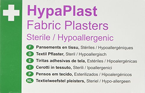 Safety First Aid Group HypaPlast Heavy Duty Fabric Plasters, 7.2 x 2.5 cm (Pack of 100) Sterile Hypoallergenic