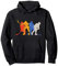 Eishockey Design mit Eishockey Spieler Silhouetten für Fans Pullover Hoodie