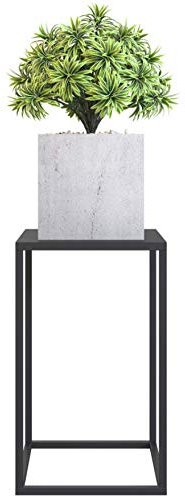 DesignM Blumenständer aus Stahl, Blumenbeet, 24x24x40cm - schwarz matt