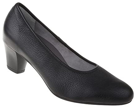 Natural Feet Damen Pumps Cathrin aus echtem Hirschleder in Weite H, Hallux geeignet, Bequeme Damen Absatzschuhe mit losen Einlagen, Schuhe für Damen 40 schwarz