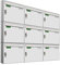 AL Briefkastensysteme Basic 9er Briefkasten RAL 9016 Verkehrs Weiss 9 Fach DIN A4 wetterfest Briefkastenanlage mit Posthaltebügel und 2 Namensschildern