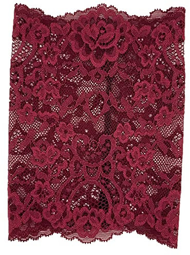 Un;ined Picc Line TPN Lace Sleeve Cover for Chemo, Diabetes Glucose monitor Freestyle Libre (RED WINE 7.25 LONG)