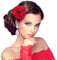 PROUSKY Red Flower Hair Clip for Women's Day, Artificial Flower Brooch Hairpins Vintage Rose Red Hair Barrette Accessories for Party Beach Valentine's Mother Day Wedding