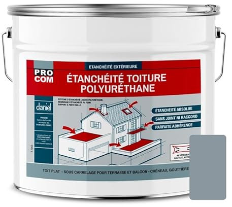 Étanchéité toiture polyuréthane - Étanchéité toit terrasse, toit plat PROCOM 15 Kg