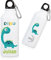 Botella de Agua Niños Personalizada con Nombre–Cantimplora Acero Inoxidable – Regalos Infantiles Personalizados – Botellas Térmicas de 500 ml – Diferentes diseños (DINO)
