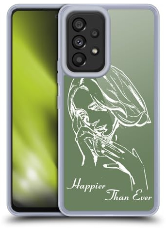 Head Case Designs Offizielle Billie Eilish Album Schablone Grün Happier Than Ever Gel Handyhülle Hülle [Militärischer Schutzgrad] Kompatibel mit Samsung Galaxy A53 5G (2022)
