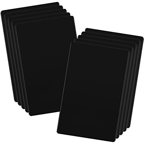 LIDER Plaque murale vierge sans vis, cache-prises de taille moyenne, noir mat