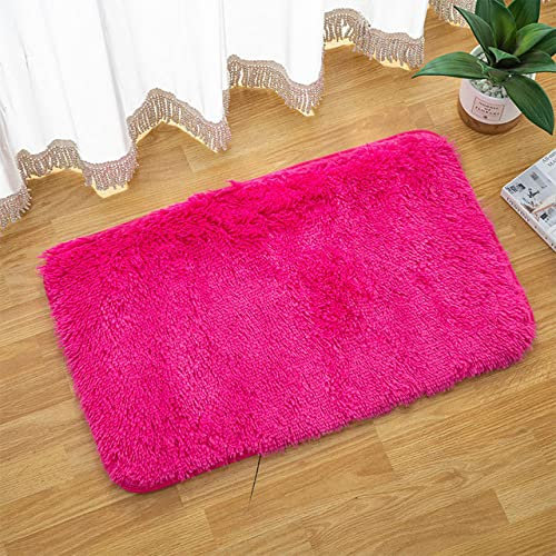 SHENGANG Antiscivolo Tappetino da Bagno Tappetino da Bagno Tappetino da Soggiorno Tappeti e Tappeti per Sala da Pranzo per la casa Arredamento Camera da Letto Tappetino per Doccia,Fucsia,40x60cm