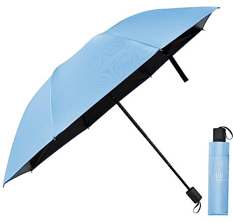 Vicloon Paraguas Plegable Antiviento, Sombrilla Lluvia Portátil, clásico a pruebaParaguas invertido de Plegado a Prueba de Viento, 8 Varillas Compacto Paraguas de Viaje para Hombres y Mujeres