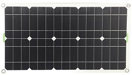 Luqeeg Kit Panneau Solaire 100W, Kit Chargeur Solaire Au Silicium Monocristallin Chargeur Solaire Portable et Flexible Panneau Solaire à Haut Rendement pour L'extérieur et Le Camping