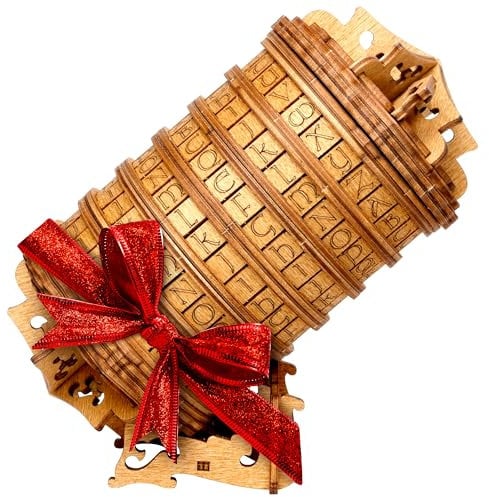 ESC WELT Cryptex - Einzigartige Geheim-Geschenkbox aus Birkenholz - Personalisierte Geschenkverpackung - Umweltfreundliches 3D-Puzzle - Geldgeschenkbox - Puzzle-Geschenkbox mit verstecktem Fach