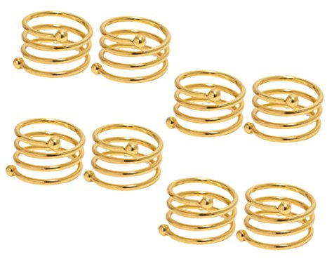 BESTonZON Servietten Ring Ring 8-teiliges Serviettenring Silberne Serviettenringe Krawatten-Set Vintage- Schwarze Servietten Servietten-serviettenring Draht-serviettenringe Servietten Ringe