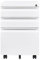 Panana Fully Assembled!Home Filing Furniture Under Desk 3Drawers Steel Lockable Mobile File Cabinet Bedside Table, Office Metal Storage Chest of Drawers(W39*D46*H62cm,White)