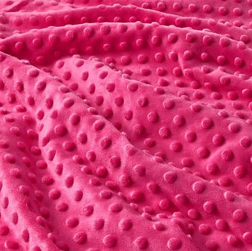 Textrend Microfaser-Plüsch - Minky-Stoff als Meterware - Stoff Shorty als Meterware in vielen Farben - Textilien 1x1.60m - Stoffe Meterware (Fuchsie)