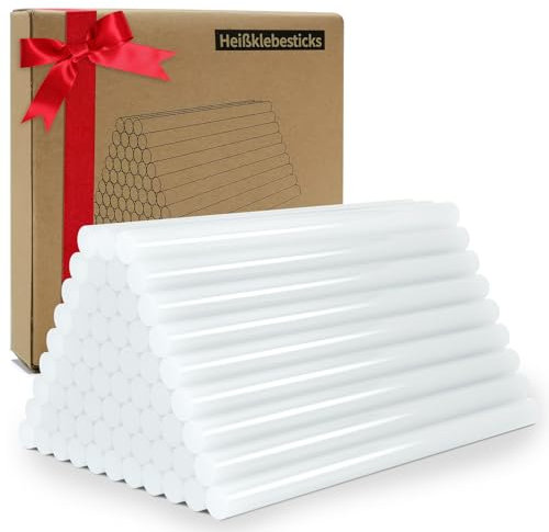 MAXDONE 60 Stück Heißklebesticks 7mm x 130 m, Heißklebestifte Transparente Schnelltrocknend für Heißklebepistole, Heißklebestifte 7mm für Freizeit Kunst & DIY Handwerk (60pcs)