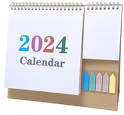Calendario de escritorio multifuncional | Calendario de escritorio pequeño de colores brillantes 2024 creativo, calendario de mesa, calendario de nevera para el hogar, cocina y lugar de trabajo,