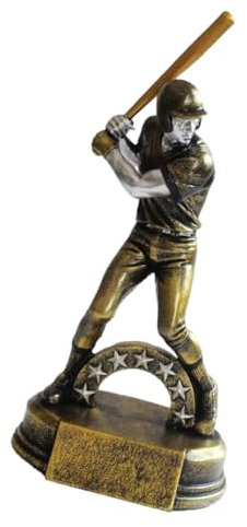 Cabilock Baseballspieler Figur aus Kunstharz, Braun, für Dekor