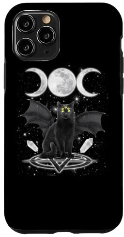 iPhone 11 Pro Triple Moon Witch Cat Wicca Wiccan Pagan Symbol Halloween Case