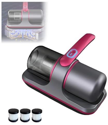 Sleepvac Uv Handheld Vacuum By Isterilize, Puresleepy Vacuum, Pure Sleepy Bed Vacuum, Bed Vacuum Cleaner Mattress Vacuum, Handheld Deep Mattress Vacuum Cleaner, Bed Cordless Vacuum Cleaner (Red)