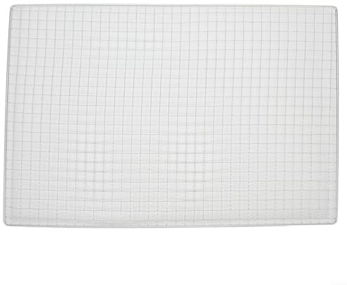 WIIYENA Grille de barbecue en acier inoxydable, fonctionne sur fumoir, granulés, gaz, charbon de bois, pour camping, barbecue en plein air, outil de pique-nique (45 x 30 cm)