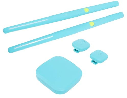 Fockety Ensemble de Batterie à Air électrique, Baguettes de Batterie à Air Portables sans Fil, Ensemble de Batterie électronique Virtuelle avec Baguettes, Pédales, Effet de Lumière (4)