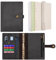 Wonderpool Ringbuch Notizbuch A5 Nachfüllbar Leder Tagebuch Organizer Binder Ordner mit Taschen Liniertes Papier Stift für Büro Schule Geschäft Reisen Planung Schreiben (Schwarz,A5)