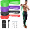 BESTOPE PRO Fitnessbänder mit 4 Widerstandsstufen, Resistance Bands Set mit Türanker, Pull Up Widerstandsbänder