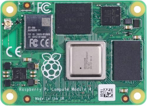 Raspberry Pi Compute Module 4 (CM4) 8GB RAM eMMC 32GB 64-Bit 1.5GHZ Quad-Core Prozessor Bluetooth 5.0 Dual-Band WiFi (CM4108032)