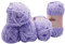 5x 100 Gramm Strickwolle Ilkadim Export Velvet Micro-Polyester, 500g Babywolle samtig, Strickgarn einfarbig (flieder 90005)