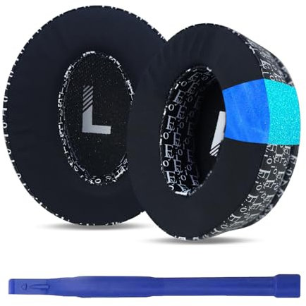 HD450BT Ear Pads for Sennheiser HD 450BT,HD 4.50BT,HD 4.50BTNC,HD 4.40BT,HD 350BT,HD 4.30G Headphone Earpads Ice Cloth Material with Cooling Gel and Memory Foam Ear Cushions (Black White/Print)