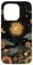 iPhone 15 Pro Vintage Boho Celestial Floral Sun Moon Stars Painting Art Case