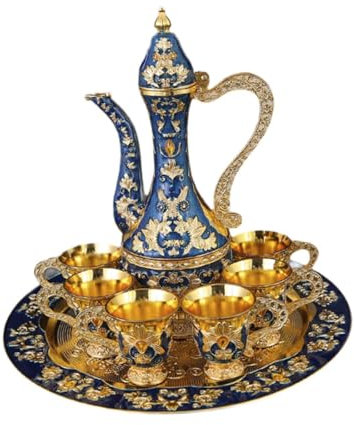 FLCPJGV Ensemble de Café Turc Européen, Ensemble de Tasses à Café Turques pour Salle à Manger et Fête