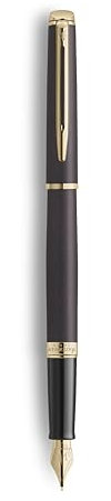 Waterman Hémisphère Füller | The Understated Edit | Lavaschwarz | Füllfederhalter mit mittlerer Edelstahl Feder | Geschenkbox