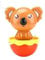 Generisch Wackel-Koala Babyspielzeug, Stehauf-Figur, Motorikspielzeug für Kleinkinder, Orange-Rot