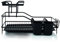 Swan SWKA5070BLK Stealth 15 Plate Dish Rack with Removable Cutlery Holder, Drip Tray, Space Saving Two Tier Design, Iron Body, Black