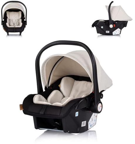 Chipolino Babyschale Amore i-Size Gruppe 0+ (0-13 kg) Kissen Griff verstellbar, Farbe:creme