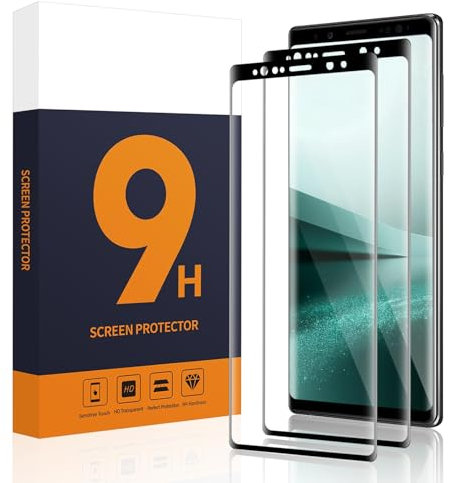 Carantee 2 Pièces Verre Trempé pour Samsung Galaxy Note 9, 3D Complète Ultra résistant vitre protection pour Note 9 Protection en Écran, Sans Bulles Haute Sensibilité Tactile Film Protection écran
