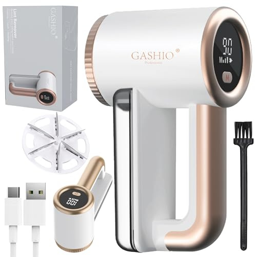 GASHIO BL560 Fusselrasierer Elektrisch Aufladbar– Leistungsstarker Fusselentferner & Fuselrasier für Kleidung – Lint Remover, Fabric Shaver, Entfussler, Pilling Rasierer–Ideal für Textilien & Pullover