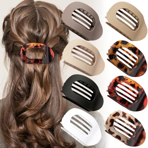 Pinces crabe à cheveux 9,5 cm, 8 pièces, antidérapantes, forte tenue | Lot de 8 pinces crabe 9,5 cm, antidérapantes, forte tenue. Pour cheveux épais, longs. Idéales quotidien, sport