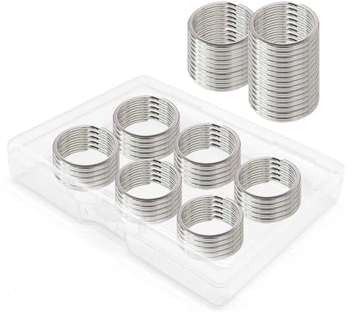 30 Stück Sschlüsselringe 30mm Schlüsselring Edelstahl Runde Flacher Schlüsselanhänger Ringe Langlebig Schlüssel Ring für Auto Schlüsseln Haushaltsschlüsseln DIY Projekte